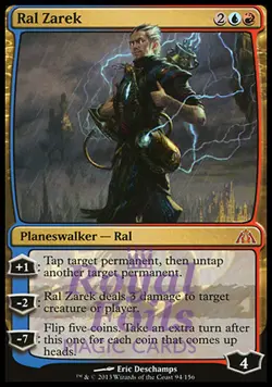 Ral Zarek 1x FOIL DGM MTG Dragon's Maze Mythic MINT blue red - Image 1