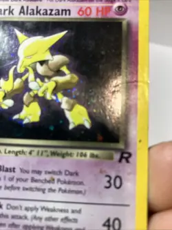 Dark Alakazam 1/82 Team Rocket Holo 1st Edition Small Crease - Image 3