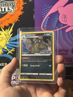 Pokemon TCG Garbodor SWSH025 STAFF Stamp Rebel Clash Promo Mint - Image 3