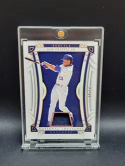 2023 NATIONAL TREASURES KEN GRIFFEY JR HOLO GOLD GAME WORN USED PATCH SSP 20/25 - Image 5