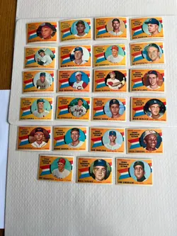 Rare 1960 Topps Baseball Rookies, Lot Of 34+, Some Duplicates, Fair/Good/EX. - Image 1