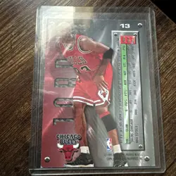 1995-96 Metal #13 Michael Jordan Silver Spotlight E1 - Image 2