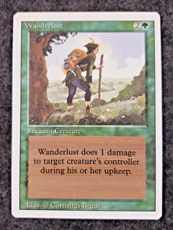 Wanderlust Magic the Gathering Revised 1994 MINT NEVER played MTG....(DS3D1K6) - Image 1
