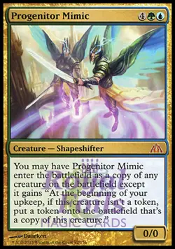 Progenitor Mimic 1x FOIL DGM MTG Dragon's Maze Mythic MINT green blue - Image 1