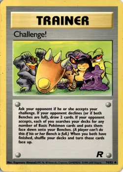 Challenge! 74/82 Team Rocket Pokemon Card TCG - Image 1