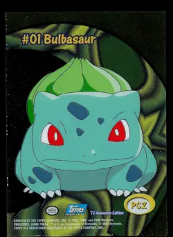 Pokemon Card - Bulbasaur Topps TV Animation Edition 01 Clear Card PC2 - Image 2