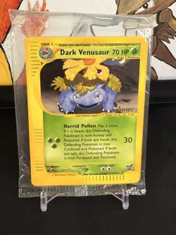 Sealed 8c Pokemon Card TCG Dark Venusaur #7 Winner Stamp Best of Game Promo Card - Image 1