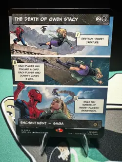 The Death of Gwen Stacy (Borderless) 223 Marvel's Spider-Man MTG NM - Image 1