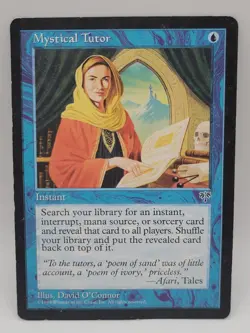 MTG Mystical Tutor Mirage MP 1996 Vintage Blue Instant Tutor EDH Legacy Staple - Image 1