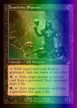 MTG Magic the Gathering Deathrite Shaman (363/573) Ravnica Remastered LP FOIL - Image 1