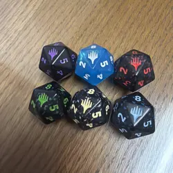 MTG Final Fantasy Spindown Life Counter D20 Dice Set Complete 6 Colors - Image 2