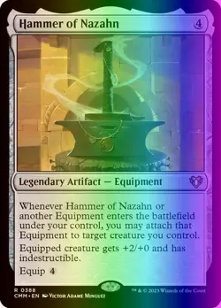 MTG Magic the Gathering Hammer of Nazahn (388/1455) Commander Masters LP FOIL - Image 1