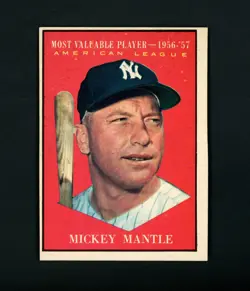 Mickey Mantle 1961 Topps AL MVP '56-'57 (HOF) NY Yankees #475 NM-MT OC - Image 1