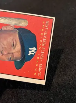 Mickey Mantle 1961 Topps AL MVP '56-'57 (HOF) NY Yankees #475 NM-MT OC - Image 4
