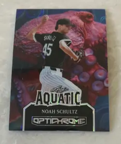 2025 Leaf Optichrome Noah Schultz Aquatic 1/1 White Sox - Image 1