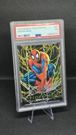 1992 MARVEL MASTERPIECES #87 SPIDER-MAN PSA 7 - Image 1
