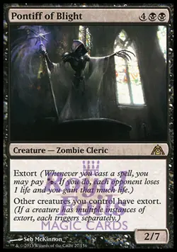 Pontiff of Blight 1x FOIL DGM MTG Dragon's Maze Rare MINT black - Image 1