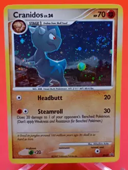 Cranidos Cosmos Holo Swirl DP07 Diamond & Pearl Black Star Promo NM Pokemon - Image 1