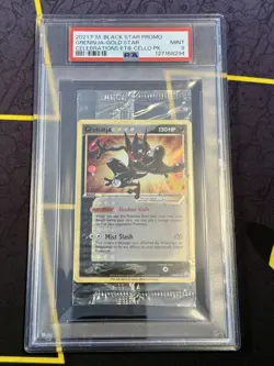 Pokemon Celebrations Greninja Gold Star ETB Promo Sealed MINT PSA 9 SWSH144 - Image 1