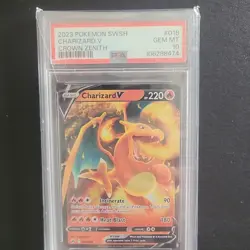 Pokemon Charizard V 018/159 Crown Zenith Ultra Rare Holo PSA 10 English 2023 - Image 1