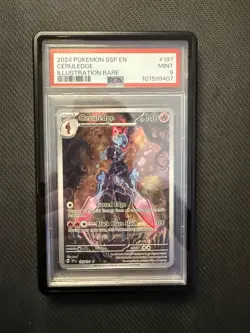 2024 POKEMON SSP EN-SURGING SPARKS ILLUSTRATION RARE #197 CERULEDGE PSA 9 - Image 1