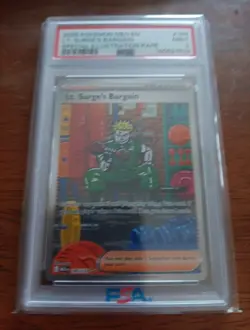 2025 POKEMON MEGA EVOLUTION SPECIAL ILLUSTRATION RARE LT. SURGE'S BARGAIN PSA 9 - Image 1