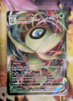 Pokemon CELEBI VMAX 008/198 Ultra Rare Holo Full Art Chilling Reign - Image 1