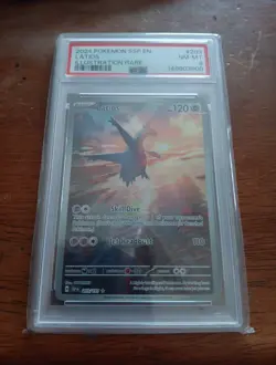 2024 Pokemon Surging Sparks SSP En Latios Illustration Rare #203 PSA 8 NM-MT - Image 1