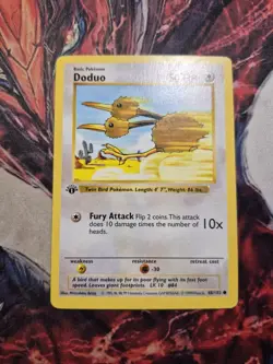 Pokemon 1st Edition Shadowless Base Set Common Doduo 48/102 - MP - Image 1