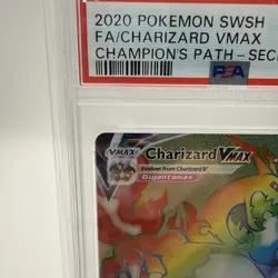 2020 POKEMON SWORD & SHIELD CHAMP'S PATH SECRET FULL ART/CHARIZARD VMAX PSA 8 - Image 4