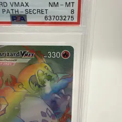 2020 POKEMON SWORD & SHIELD CHAMP'S PATH SECRET FULL ART/CHARIZARD VMAX PSA 8 - Image 5