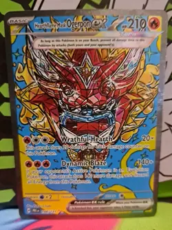 Pokemon TCG Hearthflame Mask Ogerpon EX Prismatic Evolution SIR NM - Image 1