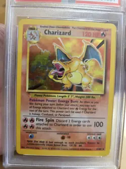 Pokemon Base Set Unlimited Charizard Holo 4/102 PSA 6 Ex-Mint TCG - Image 2