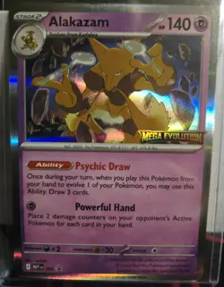 Pokemon Alakazam Mega Evolution Promo 009 Holo NM Black Star Promo - Image 1