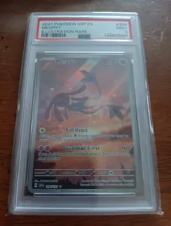 Pokemon TCG Mesprit 204/191SV08 Surging Sparks Illustration PSA9 - Image 1
