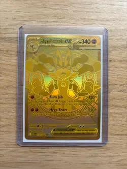 pokemon mega evolution mega lucario ex 188/132 gold rare chase card - Image 1