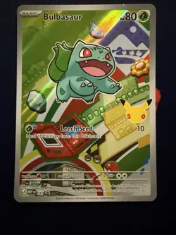 Bulbasaur MEP 037 First Partner Illustration Rare Full Art 30th Anniversary NM/M - Image 1