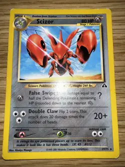 Pokemon Neo Discovery Scizor Card 29/75 Rare Non-Holo - Image 1
