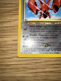 Pokemon Neo Discovery Scizor Card 29/75 Rare Non-Holo - Image 5