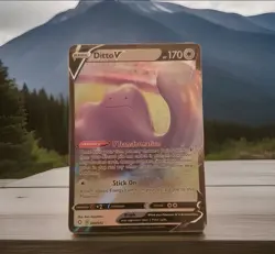 Pokemon TCG Ditto V Shining Fates 050/072 Holo Ultra Rare Sword&Shield 2021 - Image 1