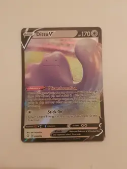 Pokemon TCG Ditto V Shining Fates 050/072 Holo Ultra Rare Sword&Shield 2021 - Image 2