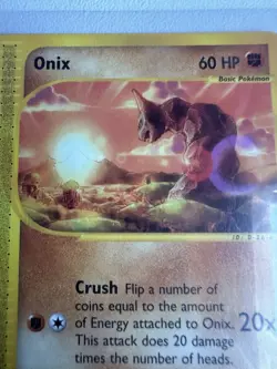 Onix 98/147 Aquapolis WOTC Vintage Pokemon 2002 - Image 2