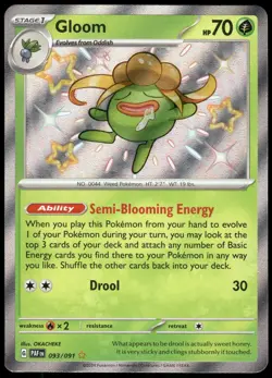 Pokemon Gloom Shiny Rare SV: Paldean Fates 093/091 NM Holo - Image 1