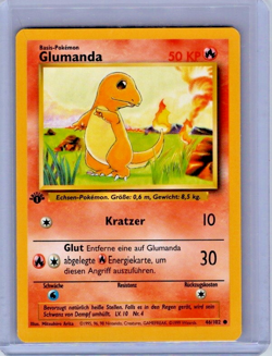Pokemon TCG 1st Edition Base Set GERMAN Charmander (Glumanda) 46/102 NM - Image 1