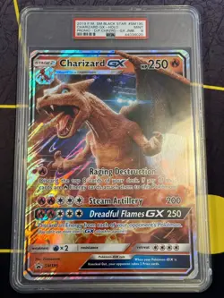 POKEMON DETECTIVE PIKACHU Black Star Promo CHARIZARD GX Jumbo SM195 PSA 9 Mint - Image 1