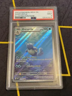 2023 POKEMON MEW 151 ILLUSTRATION RARE 171/165 WARTORTLE PSA 9 MINT - Image 1