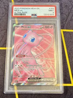 2023 POKEMON MEW EN-151 ULTRA RARE #193 MEW EX 193/165 PINK MINT PSA 9 - Image 1