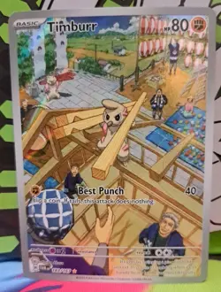 Pokemon Timburr 183/167 Illustration Rare Holo SV06 Twilight Masquerade NM (US) - Image 1