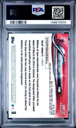 2018 Topps Chrome Update SHOHEI OHTANI Rookie RC LA Angels #HMT32 PSA 10 - Image 2