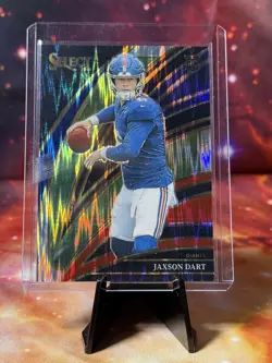 2025 Panini Select Jaxson Dart #293 Club Level Black and Red Prizm Shock RC - Image 1